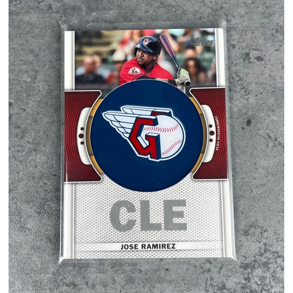 Jose Ramirez 2023‎ Topps Commemorative Team Logo Patch Relic #TLP-JRA Guardians